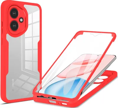 Produktbild von Schutzhülle für Honor 400, Eingebautem Displayschutz 360 Grad Komplettschutz Handyhülle Rot