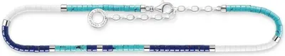 Produktbild von Thomas Sabo Damen Fußkette 925er Sterlingsilber, Weiß, Türkis & Dunkelblau AK0038-775-7-VG