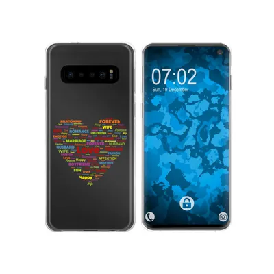 Produktbild von PhoneNatic Case kompatibel mit Samsung Galaxy S10 Silikon-Hülle pride Herz M5