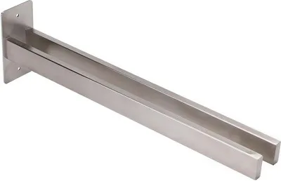 Obrázok produktu pre Ibenzoa® Samolepiaci držiak na uteráky z nehrdzavejúcej oceli, 40 cm – montáž na stenu s dvojitou koľajnicou, ideálny do kúpeľne a kuchyne