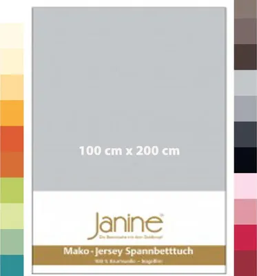 Produktbild von Janine JERSEY Spannbetttuch 5007 100 X 200 schwarz