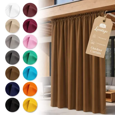 Immagine prodotto di Lantigo Tenda da Esterno Marrone 155x210 cm UV-beständig | Pergolavorhang Pavillonvorhang frangivista Sonnenschutz impermeabile