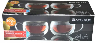 Zdjęcie produktu dla Zestaw 2 szklanek termicznych z uchwytem 300 ml MIA