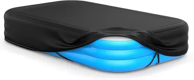 Productafbeelding van Zwembadafdekking Rechthoekig - Afdekzeil Zwembad - Zwembad Beschermen - Waterdicht en UV-bestendig - 305 x 183 cm - Zwart