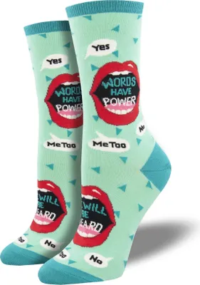 Produktbild von Socksmith Damen Socken Words Have Power, Wörter Gr. 39-42 . No boring Socks!