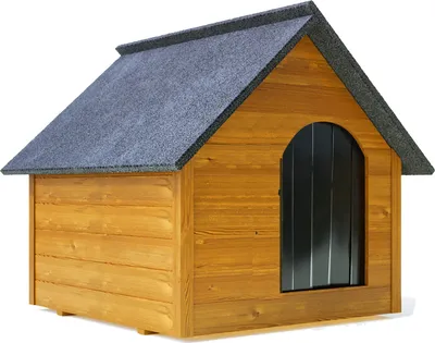 Produktbild von XXXL Hundehütte Holz Hundehütte Massiv Wetterfest Echtholz isolierte, Farbe:Pina