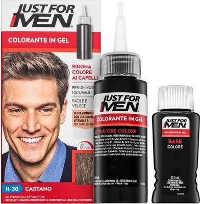 Zdjęcie produktu dla Just For Men Gel Color farba do włosów dla mężczyzn H30 Jasny Średni Brąz