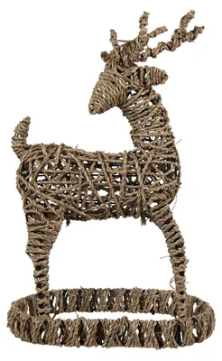 Productafbeelding van Clayre & Eef Figuur Hirsch, 30x20x49 cm, bruin, riet
