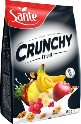 Obrázok produktu pre Sante Chrumkavé celozrnné ovocné raňajkové cereálie 350 g