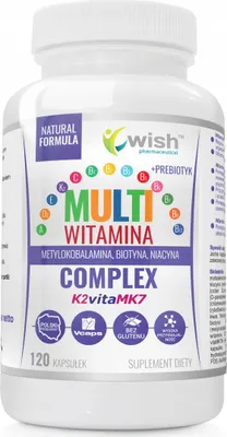 Immagine prodotto di WISH Multivitaminico + complesso vitaminico probiotico, confezione da 120