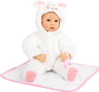 Produktbild von Legler small foot Babypuppe Lämmchen, 3-tlg., Baby Puppe, Spielpuppe, 43 cm, 11498