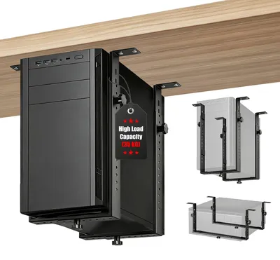 Obrázek produktu pro Držák na počítač pod stůl, nastavitelný, nosnost 35 kg, úsporný design