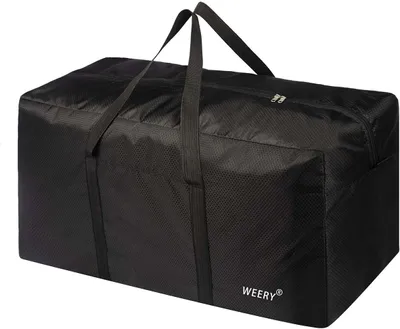 Produktbild von Wenery Reisetasche, 96L große wasserdichte Taschen, leichte faltbare Duffel -Taschen Weekender Männer Frauen, Schwarz, Schwarz
