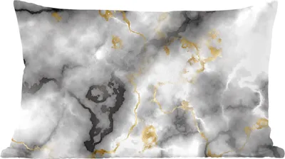 Produktbild von MuchoWow® Zierkissen Sofakissen Wohnzimmer Dekokissen 60x40 cm Achat - Gold - Marmor - Edelsteine - Kopfkissen - Polster mit Foto