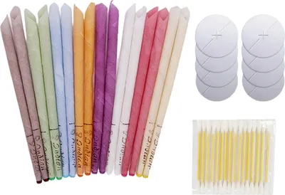 Produktbild von 1 Set Ohrkerzen-Set, angenehmes Aroma, lindert Ohrenschmerzen, reduziert Juckreiz, Aromatherapie-Ohrkerzen, Wachsentfernungsset, Heimversorgung