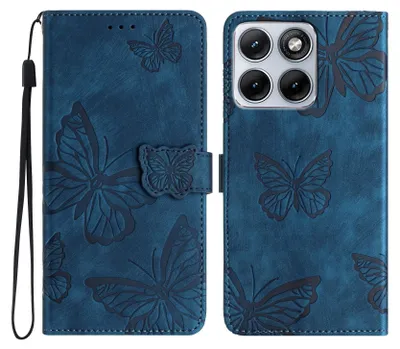 Produktbild von Motorola Edge 70 Fusion Hülle - Coverup Schmetterlinge Klapphülle - Blau