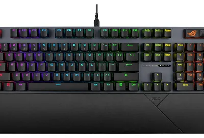 Produktbild von ASUS ROG Strix Scope II X, Volle Größe (100%), Kabelgebunden, USB, Mechanischer Switch, RGB-LED, Schwarz