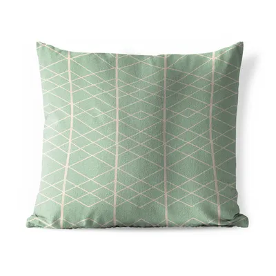 Obrázek produktu pro MuchoWow® Vnější polštář - Vzory - Linie - Zelená -45x45 cm- Odolnost proti povětrnostním vlivům - polštář do obývacího pokoje