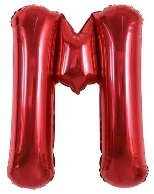 Productafbeelding van Rode Folienballon Letter M (100 cm) voor Feestdecoratie