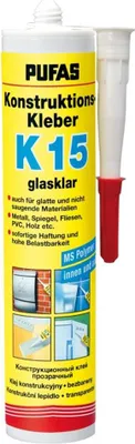 A product shot of a tube of construction adhesive with its applicator nozzle.