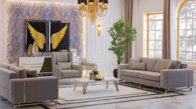 Produktbild von Modernen Sofagarnitur 3+2+1 Sitzer Couchen Möbel Luxus Designen Sofa