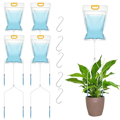 Imagen del producto de Bolsas de riego por goteo, 3,5 litros, paquete de 5 unidades, para plantas de jardín