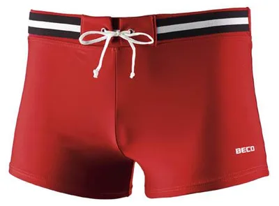 Produktbild von Beco Herren Badehose im Boxer-Stil, rot, mit Kordelzug und Innenfutter