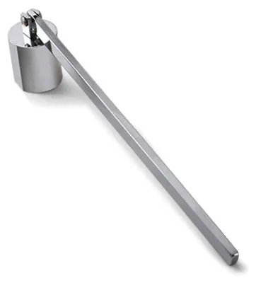 Edelstahl-Kerzenlöscher mit langem Griff, silber, 24,6 cm