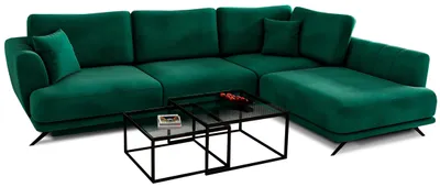 Produktbild von Eckschlafsofa ZAFRINA - grün, rechte Ecke
