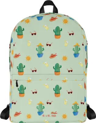 Produktbild von Mr. & Mrs. Panda Rucksack Kaktus Sonne - Grün - Geschenk, Kakteen, Scheidung, Laptoprucksack, Geschenkidee, Glück, Neustart, Daypack, Backpack, Unirucksack, Schulrucksack