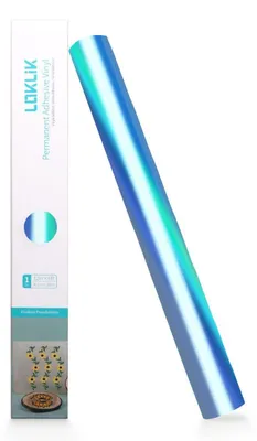 Produktbild von Loklik Permanente Holografische Vinylfolie 30.5 X 90 Cm Silber  Kinder Silber One Size