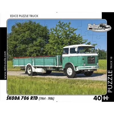 Imagen del producto de Rompecabezas CAMIÓN 18 - Škoda 706 RTD (1964 - 1986), 40 piezas