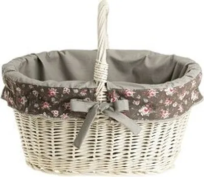 Produktbild von Einkaufskorb Weide Geflochtener Korb mit Henkel Aufbewahrungskorb Leicht Picknickkorb Geschenkkorb Leer Vintage Reisenthel Korb Aufbewahrung Einkaufsk