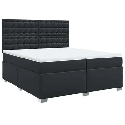 Immagine prodotto di vidaXL Letto a molle con materasso nero 200x200 cm in Pelle finta