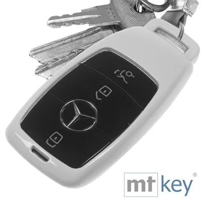 Produktbild von Auto Schlüssel Kunststoff Hülle ABS Plastik Schutz Cover Weiß kompatibel mit Mercedes Benz E-Klasse W213 S213 C238 KEYLESS SMARTKEY