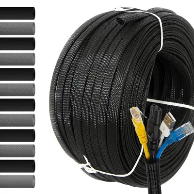 Produktbild von Erweiterbare Geflochtene Kabelhülle Ø 25 mm - 50 m Schwarz