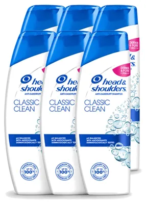 Immagine prodotto di 6 flaconi di shampoo Head & Shoulders Classic Clean da 200 ml - confezione - 6 pezzi