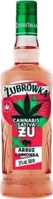 Produktbild von Zubrowka Polnischer Likör Cannabis Sativa Zu Wassermelone & Limette 0,5L 25% Vol