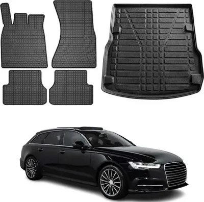 Produktbild von Fußmatten & Kofferraumwanne Set für Audi A6 C7 Avant Allroad 2011-2018 Gummi 5x