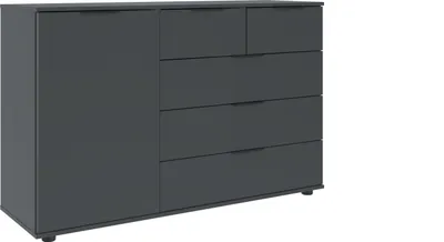 Produktbild von Sideboard >Tilburg< 4 Schubladen, 1 Tür, in GRAPHIT - 130x83x41cm (BxHxT)