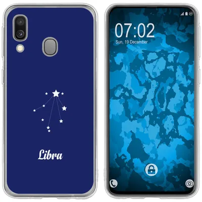Produktbild von PhoneNatic Case kompatibel mit Samsung Galaxy A40 Silikon-Hülle SternzeichenLibra M9