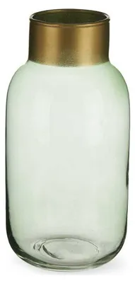 Vase aus Glas, mehrfarbig, 11,5 x 11,5 x 24 cm, rechteckig