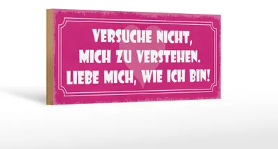 Produktbild von Holzschild Spruch 27x10cm versuche nicht mich zu verstehen