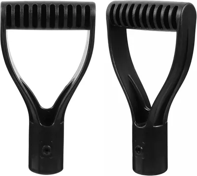 Image de Poignée en plastique en forme de D, kit de remplacement pour pelle à neige, 2 pièces, 3 cm, ergonomique pour les travaux de jardin