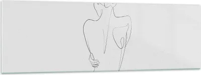 Produktbild von Bilder auf glas - Einteilig - Körper Frau Zeichnung - 160x50cm - Glasbilder - Wandbilder - Bilder - zum Aufhängen bereit - Wanddekoration aus Glas - Glas Bilder - Wandbild auf Glas - GAB160x50-4651