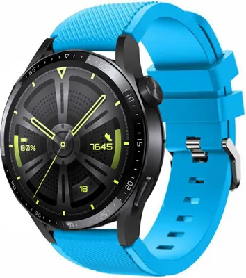 Produktbild von Strap-it Huawei Watch GT 3 46mm Silikonarmband (Hellblau)