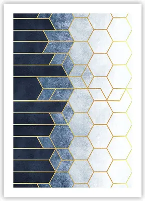 Produktbild von Poster - Poster ohne Rahmen - Abstraktion Figuren Geometrisch - 50x70 cm - Wand Bild - Wanddeko - Wandbilder - Kunstposter - Wandposter - Bilder - Kunstdruck - Wanddekoration - P2XPA50x70-5135