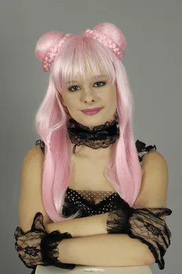 Produktbild von K11272707 rosa Damen Langhaar Feen Märchen Perücke