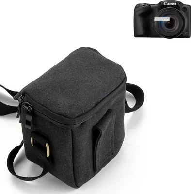 Produktbild von K-S-Trade Umhängetasche kompatibel mit Canon PowerShot SX430 IS Schulter Tasche Tragetasche Kameratasche Fototasche schwarz Schutzhülle
