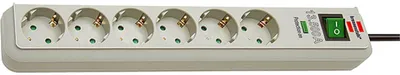 Produktbild von Brennenstuhl Eco-Line 13.500A Überspannungsschutz-Steckdosenleiste 6-fach lichtgrau 1,5m H05VV-F 3G1,5, 1159750015